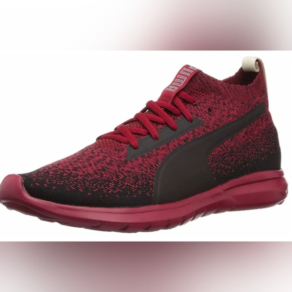 Puma Vigor Evoknit FS Red/Black Sneakers Men's Size 8.5 MSRP $64.95 - Picture 1 of 9